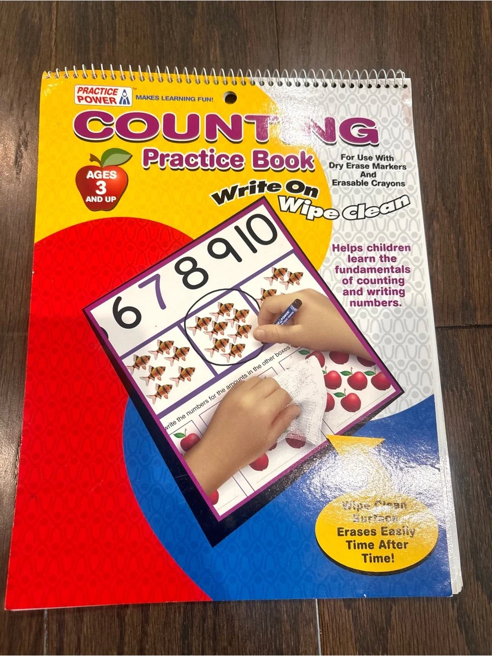 Lot Of 3 Wipe- Off Learning Books - Alphabet, Counting, And 123